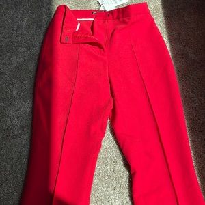 Zara red pants size M never worn tags attached